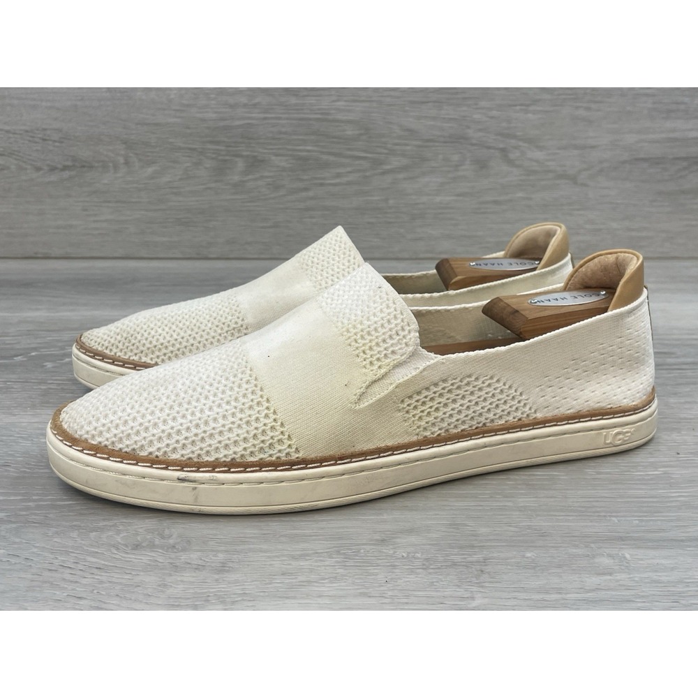 Ugg Women's Sneaker White Woven Mesh 11 Slip On Work Comfort Lightweight Shoes - Picture 3 of 11